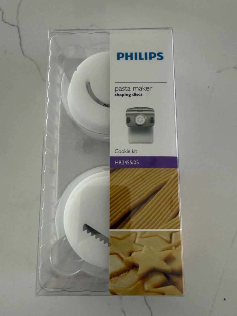 Philips White Pasta Maker Shaping Discs Cookie Kit